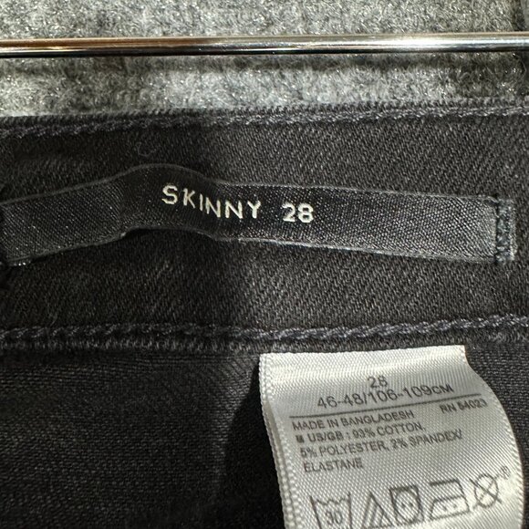 Banana Republic Jeans Womens 28 Skinny Black Cotton Stretch Pockets Premium Deni - Picture 6 of 9